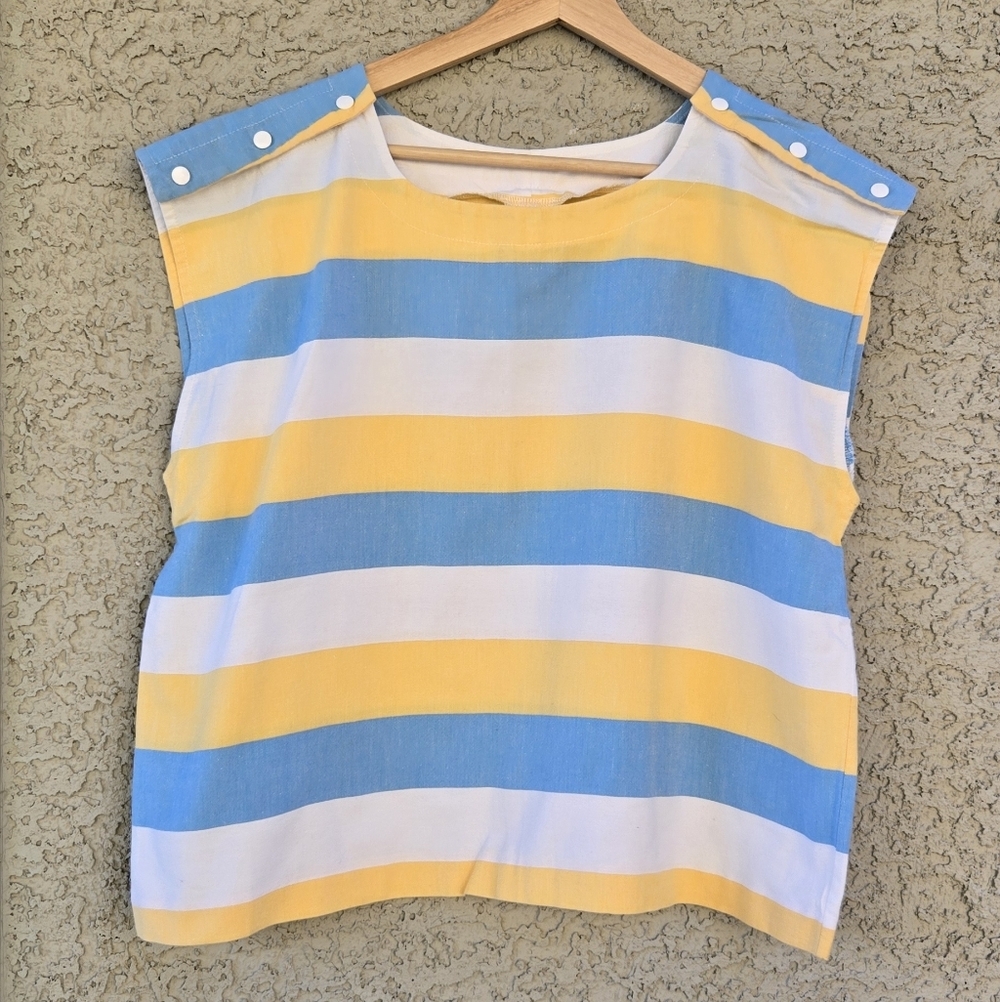 De Weese Design Vintage Swim And Sun Snap Shoulder Top